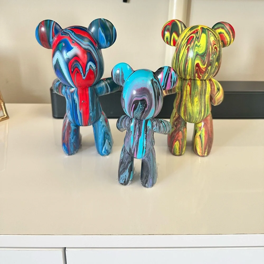 Colorful Bear Art Sculpture. CAN BE CUSTOMIZED